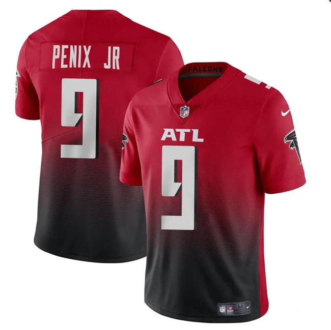 Men's Atlanta Falcons #9 Michael Penix Jr Red/Black 2024 Draft Vapor Untouchable Limited Stitched Football Jersey